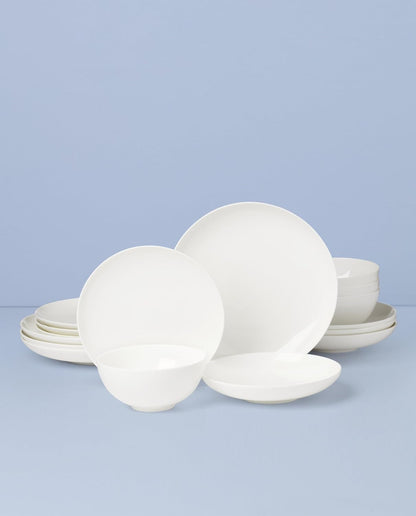 Studio 1414 Coupe Bone China 16-Piece Dinnerware Set for 42