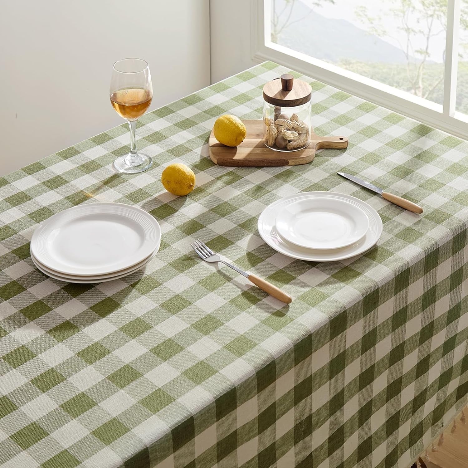 outdoor-checkered-tablecloth-linen-cotton-gingham-table-cloths-for-6-foot-rectangle-tables-with-tassel-heavy-duty-wrinkle-free-plaid-table-cover-for-picnic-camping-55-x-84-inch-sage