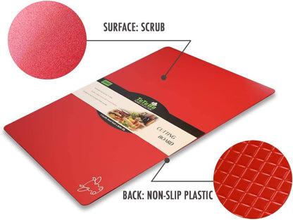 Cutting Board Mats Flexible Plastic Colored Mats with Food Icons,  Bpa-Free, Non-Porous, Anti-Skid Back and Dishwasher Safe, Set of 7 Rainbow - 7 Pieces3