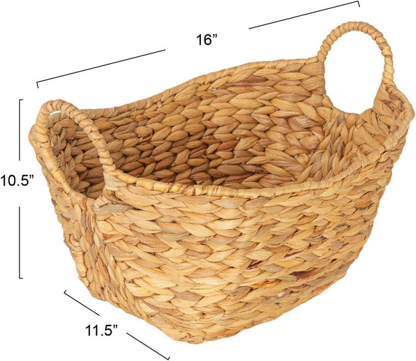 Water Hyacinth Basket with Handles2
