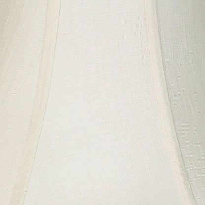 Creme Extra Large Fabric Bell Set of 2 Lamp Shades 9X18X13 (Spider) | 9" Top X 18" Bottom X 13" High Replacement for Table + Floor Lamps Flared Shade Pre-Assembled Cream Harp + Finial Fitting2