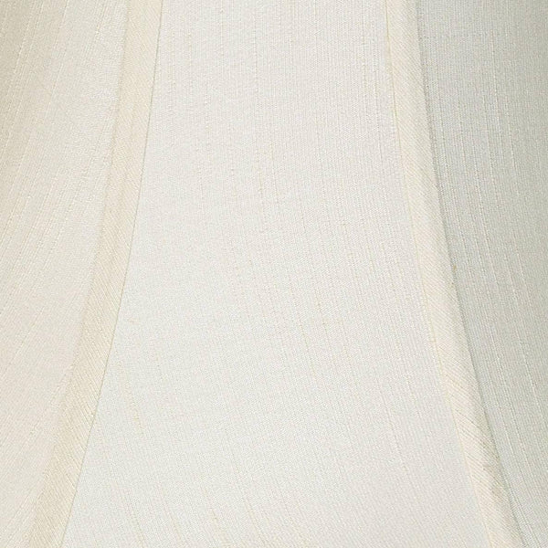 Creme Extra Large Fabric Bell Set of 2 Lamp Shades 9X18X13 (Spider) | 9" Top X 18" Bottom X 13" High Replacement for Table + Floor Lamps Flared Shade Pre-Assembled Cream Harp + Finial Fitting2