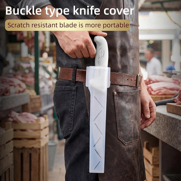 Boning Knife 6.5 Inch，Stainless Steel Fillet Knife for Meat Cutting Deboning Slicing,Flexible Blade, White anti Slip Handle6