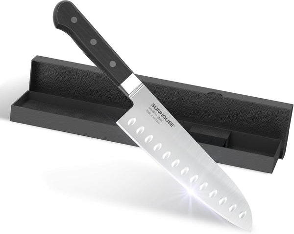 7 Inch Santoku Knife - Japanese AUS-8 High Carbon Steel Professional Chef Knife - Kitchen Gadgets 2026, Apartment Essentials, Mothers Day Gift for Mom Wife Her1