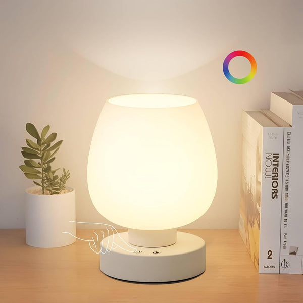 Cordless Touch Bedside Table Lamp, Small Rechargeable Battery RGB Light1