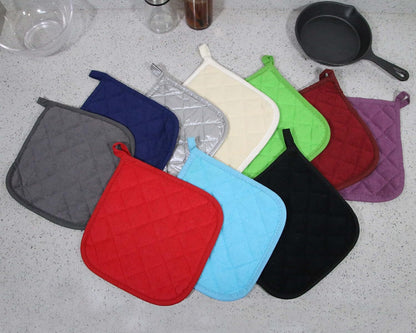 5 PCS Pot Holders for Kitchen, Cotton Potholers with Great Heat Resistance, Hot Pads, Trivets for Cooking and Baking Black6