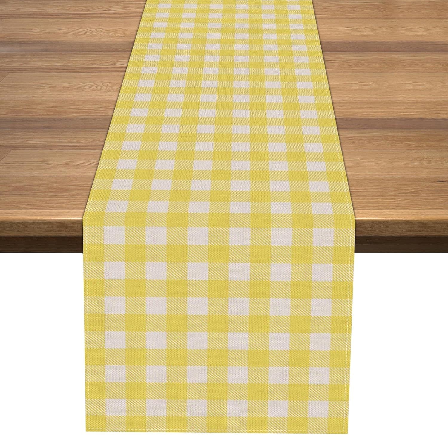 linen-yellow-and-white-buffalo-plaid-table-runner-easter-gingham-checkered-birthday-party-decoration-farmhouse-home-kitchen-decor-13-x-72