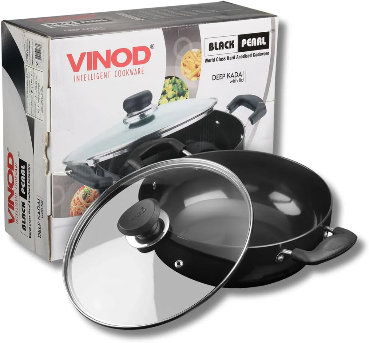 cookware-professional-deep-kadhai-2-1-liters2-2-quarts-20cm-glass-lid-included-multi-use-hard-anodized-wok-pot-suitable-for-indian-cooking-sauces-pasta-stews-soups-riveted-handles