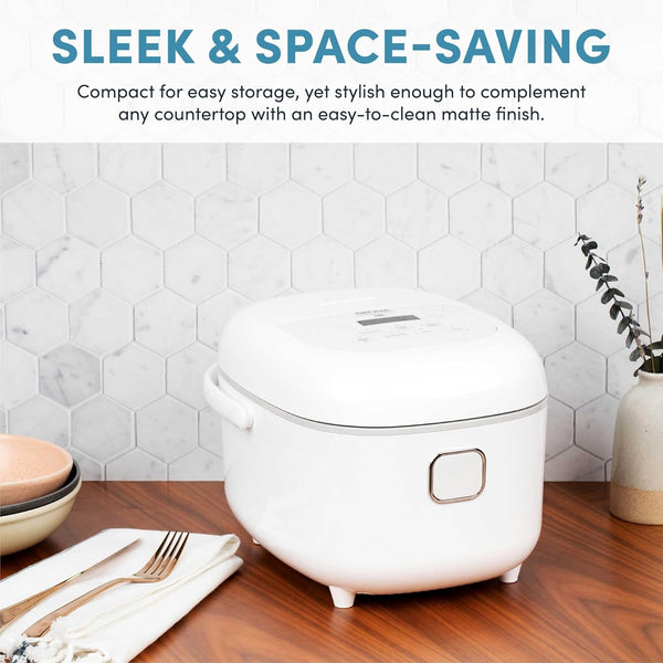 Housewares Professional 8-Cups (Cooked) / 2Qt. 360° Induction Rice Cooker & Multicooker (ARC-7604), White2
