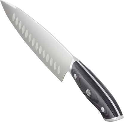 Pro Series 2.0 8-Inch Chef’S Knife - Forged High Carbon 7Cr17Mov Stainless Steel Blade with Ergonomic Black Pakkawood Handle - Full Tang Construction7