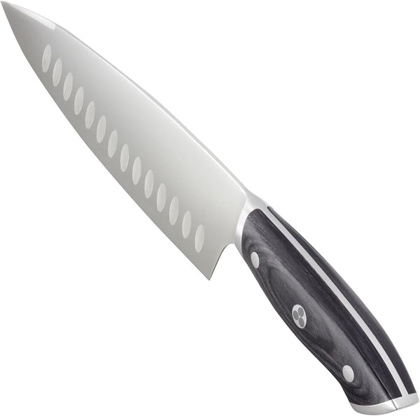 Pro Series 2.0 8-Inch Chef’S Knife - Forged High Carbon 7Cr17Mov Stainless Steel Blade with Ergonomic Black Pakkawood Handle - Full Tang Construction7