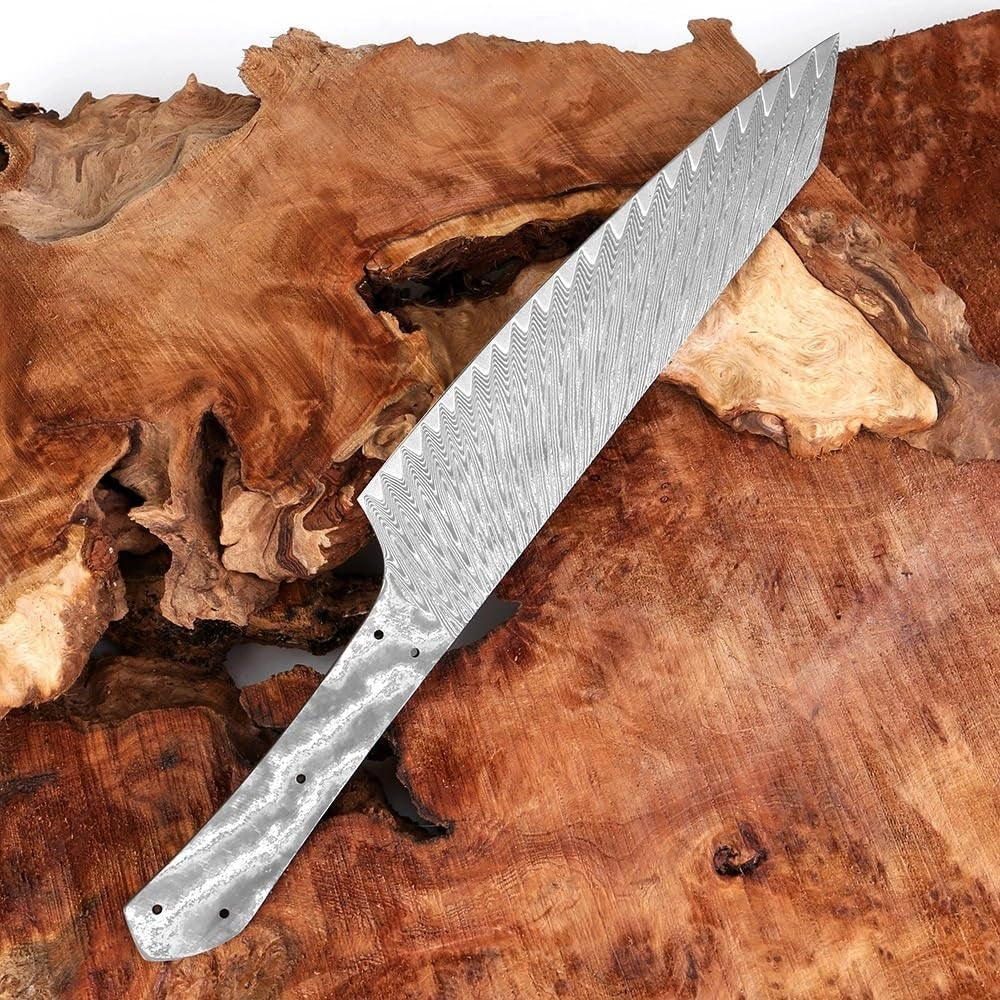 meat-cleaver-8-inch-damascus-steel-blank-blade-handmade-diy-making-mater-full-tang-integral-damascus-blade-heat-treated-ultra-sharp-edges