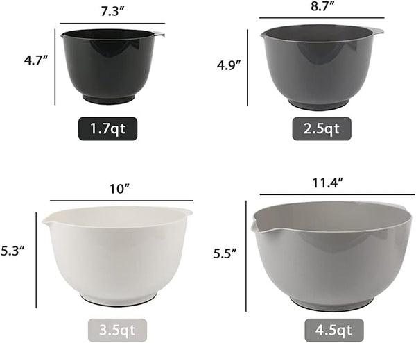 Classic Mixing Bowl Set of 4, BPA Free Plastic4