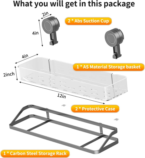 Shower Caddy Suction Cup, Bathroom Organizer Shelf3
