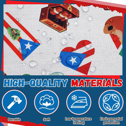 3 Pcs 13" X 72" Puerto Rico Table Runners Rican Birthday Party Supplies Linen Table Runners Decoration for 250Th Anniversary Pr Festivals Patriotic Dining Room Home Kitchen Island Decor4