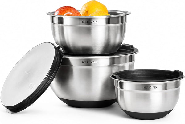 Stainless Steel Mixing Bowls with Airtight Lids Set - Set of 32
