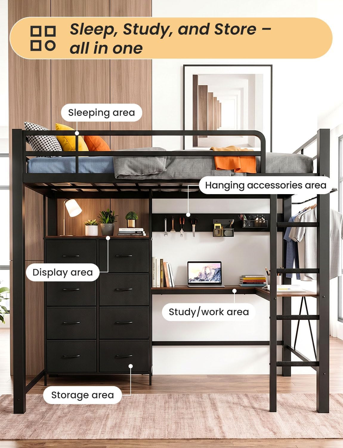 twin-size-metal-loft-bed-with-l-shaped-desk-and-8-storage-drawers-black