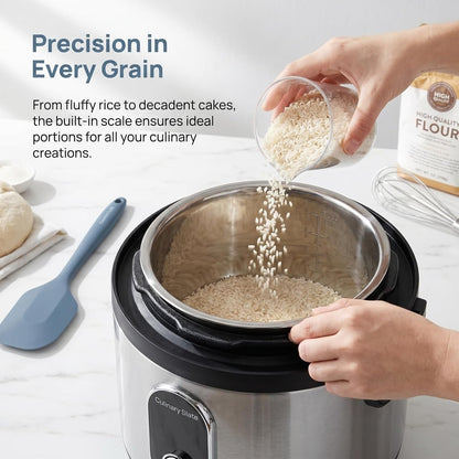 Rice Cooker Inner Pot 4-Cup Universal Liner with Measurement Scale | Stainless Steel for Cooking Rice Soup and Cakes Kitchen Accessory 7.78X4.72In 3L9