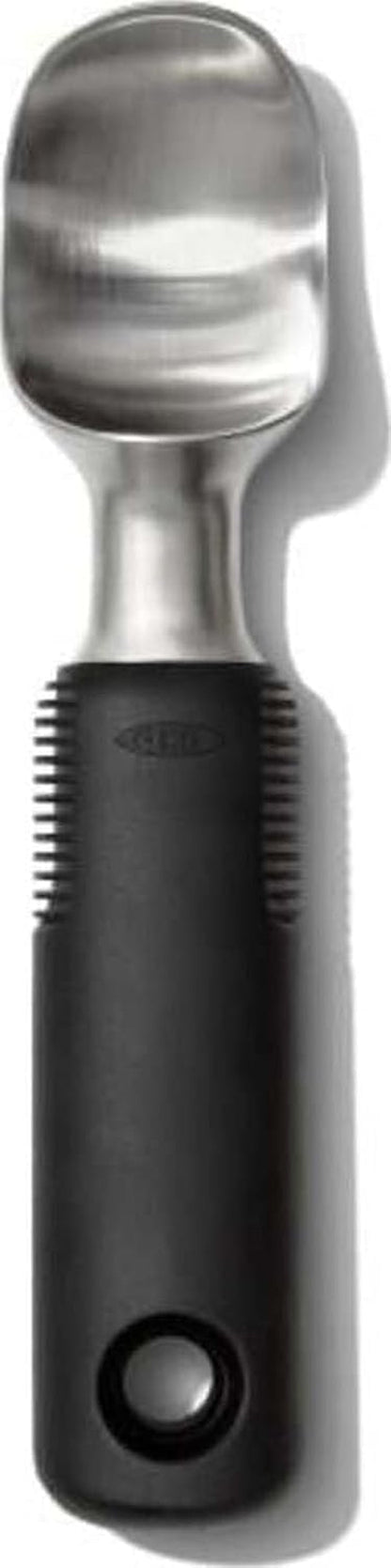 OXO Good Grips Solid Stainless Steel Ice Cream Scoop | Curved Head Scoops Hard Ice Cream, Scrapes Sides Clean, Ideal for Ice Cream & Sorbet, Dishwasher Safe1