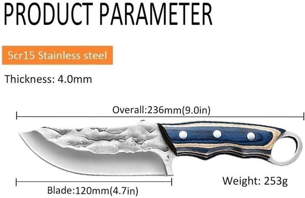 Meat Cleaver, Hand Forged 5Cr15Mov Stainless Steel Camping Fishing Hunting Knife Fruit Butcher Boning Kitchen Chef Knives2