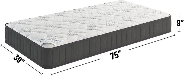 9" Hybrid Twin Mattress - Firm - Made in USA - Individually Pocketed Coils & Certipur-Us Foam - Fiberglass-Free - Bed in a Box2