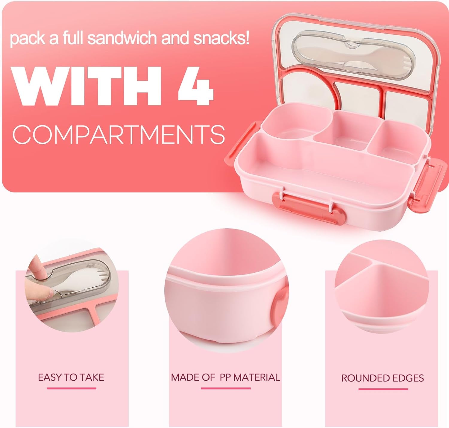 bento-box-for-adults-4-compartments-lunch-box-snack-containers-reusable-lunch-containers-drop-proof-dishwasher-safe-made-with-bpa-free-materials-pink