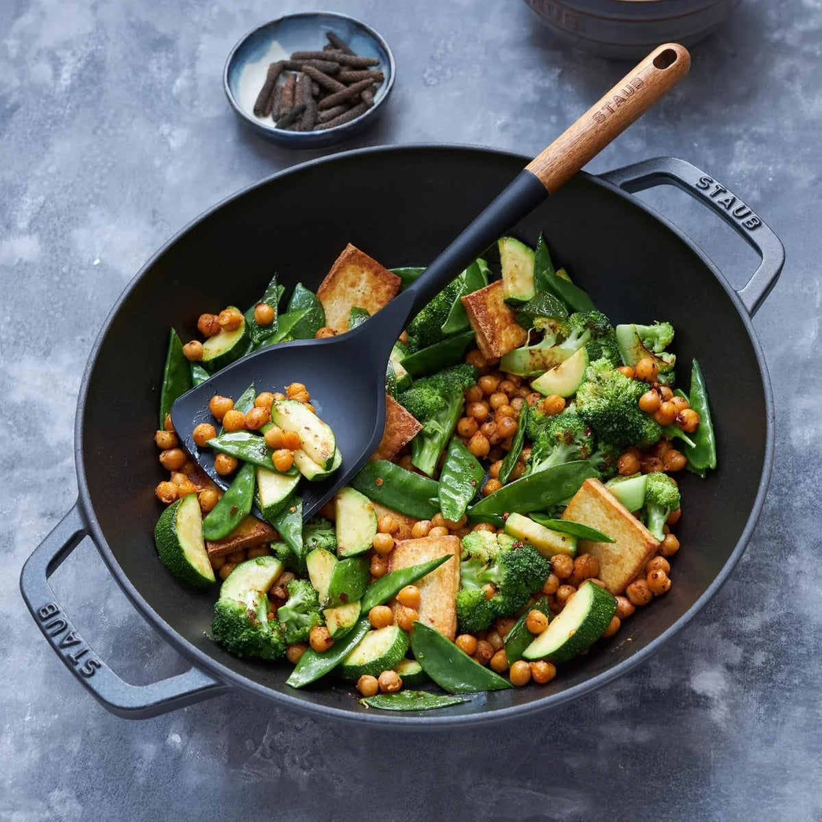 staub-cast-iron-perfect-pan-wok-dutch-oven-4-5-quart-serves-4-5-made-in-france-graphite-gray-made-in-france