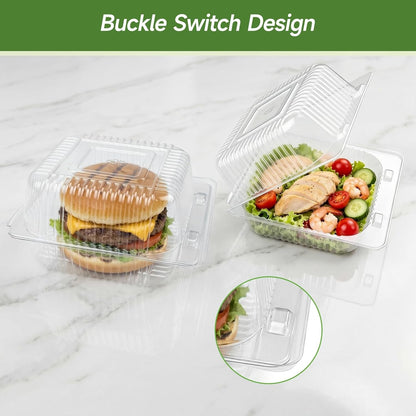 100 Pack Extra Heavy Duty Clear Slice Cake Carriers4