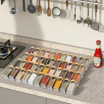 Spice Drawer Organizer 4 Tier, Acrylic Seasoning Organizer Rack, Small6