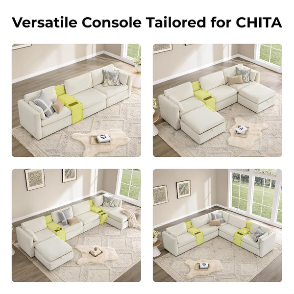 CHITA 146" Modular Sectional Sofa, 6 Seat Modular Couch, Linen7