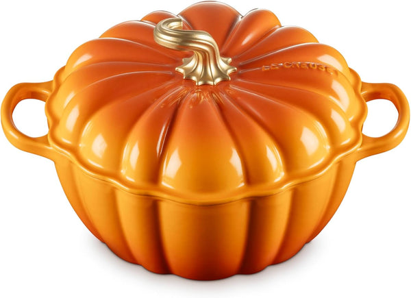 Le Creuset Enameled Cast Iron Signature Pumpkin Cocotte, 4 Qt., Persimmon1
