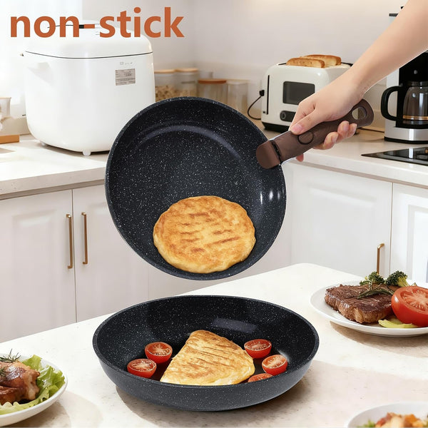 15PCS Ceramic Cookware Sets Detachable Handle Pots and Pans Set Non Stick (Black)4