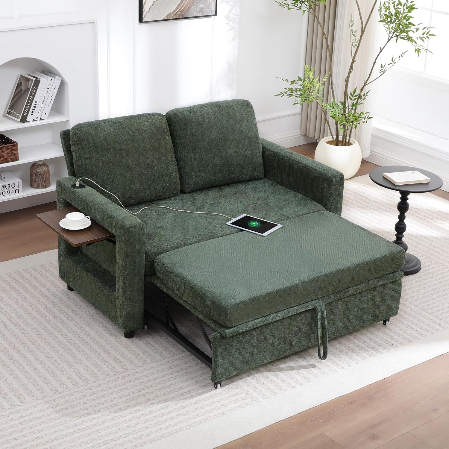 3-in-1-folding-convertible-sleeper-sofa-bed-pull-out-couch-with-side-pockets-usb-port-side-table-loveseat-sofa-bed-with-adjustable-backrest-for-living-room-bedroom-66-darkgreen-2-seat