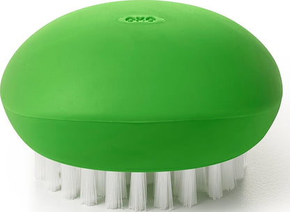 OXO Good Grips Vegetable Brush Black, 1 EA | Sturdy Nylon Bristles Clean Firm Produce, Non-Slip Grip, Ideal for Potatoes & Carrots, Dishwasher Safe1