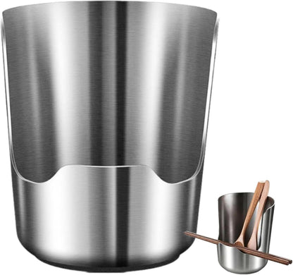 2 In1 Multi-Functional Kitchen Utensil Holder, Heavy Duty Stainless Steel Pot Lid & Spoon Rack, Space-Saving Vertical Stand for Spatulas,Tongs,Ladles, Countertop Organizer,Thickened Storage Stand(1Pc1