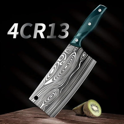 Meat Cleaver, 7 Inch Kitchen Knife Forged Vegetable Cutter Stainless Steel Sharp Slicing Knife3