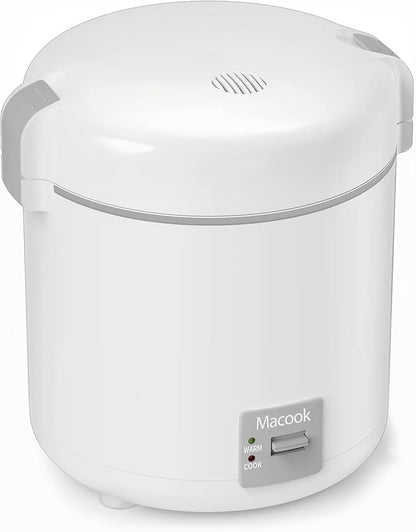 Rice Cooker Small 1-1.5 Cups Uncooked(3 Cups Cooked), Mini Rice Cooker with Removable Nonstick Pot, One Touch&Keep Warm Function, Portable Travel Rice Cooker for Soup Grain Oatmeal Veggie, White1
