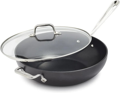 All-Clad HA1 Hard Anodized Nonstick Chef'S Pan,12 Inch Induction Oven Broiler Safe 500F, Lid Safe 350F Pots and Pans, Cookware Black1