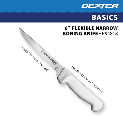 P94818 Basics 6" Narrow Flexible Boning Knife, NSF5