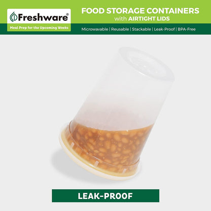 Food Storage Containers [24 Set] 32 Oz Plastic Deli Containers with Lids, Slime, Soup, Meal Prep Containers | BPA Free | Stackable | Leakproof | Microwave/Dishwasher/Freezer Safe4