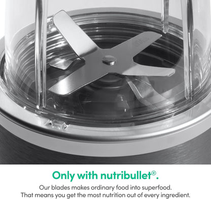 Nutribullet Personal Blender, Shakes, Smoothies, Food Prep, and Frozen Blending, 24 Ounces, 600 Watt, Dark Gray, NBR-0601WM5