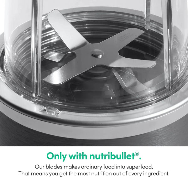Nutribullet Personal Blender, Shakes, Smoothies, Food Prep, and Frozen Blending, 24 Ounces, 600 Watt, Dark Gray, NBR-0601WM5