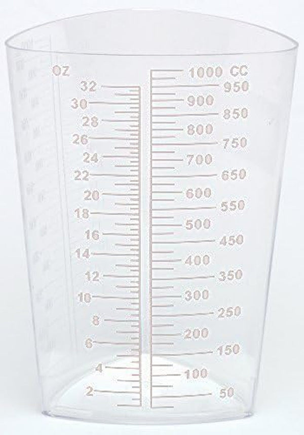 1000Ml Triangular Graduated Container, Translucent, PP (10 Count)1