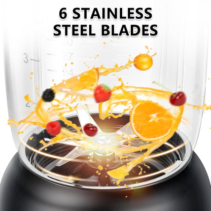 Blender, 2025 New 700W Smoothie Countertop Blender with 40Oz Cup for Shakes and Smoothies, 3-Speed for Crushing Ice, Puree and Frozen Fruit with Autonomous Clean | 40Oz Cup for Shakes and Smoothies, 3-Speed for Crushing Ice, Puree and Frozen Fruit with Autonomous Clean6