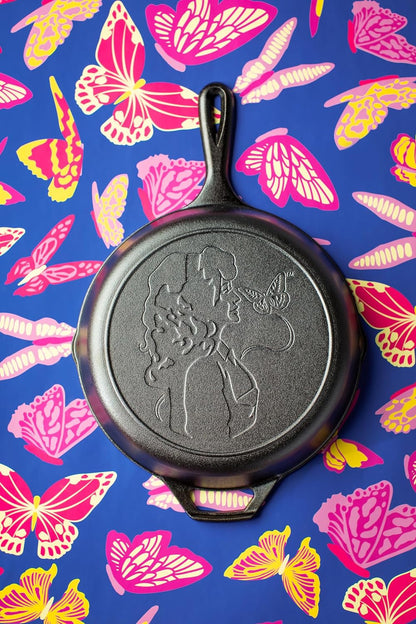 Dolly Parton Pre-Seasoned Cast Iron Skillet, 10.25 Inches | Dolly Parton Edition, Signature Handle Cast Iron Skillet for Oven, Stove, Grill or Campfire, Made in USA3