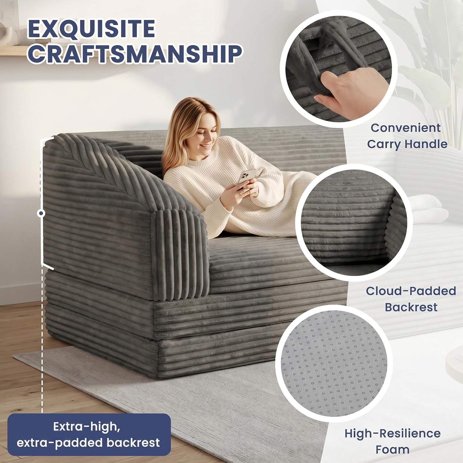 loveseat-51-inch-2-in-1-convertible-tri-folding-sofa-bed-with-thick-backrest-carry-handle-gray-foldable-couch-bed-lounger-sleeper-sofa-for-living-room-guest-room-soft-corduroy