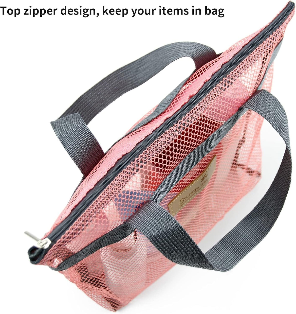 mesh-shower-caddy-bag-portable-hanging-toiletry-and-bath-organizer-with-zipper-for-travel-gym-camping-college-dorms-beach