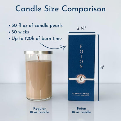 Pearled Candle 18 Oz - Misty Monte Sandalwood Jasmine Scented Non Toxic Luxury Long Lasting Powder Candles up to 120 Hours - Refillable Candle Sand with 30 Wicks for Candle Making5