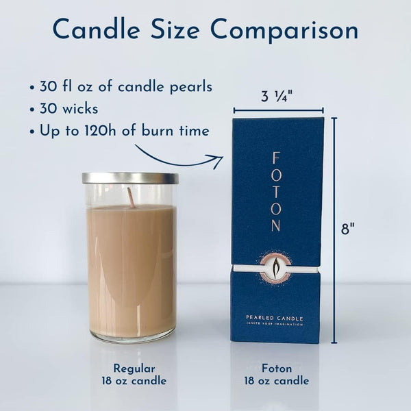Pearled Candle 18 Oz - Misty Monte Sandalwood Jasmine Scented Non Toxic Luxury Long Lasting Powder Candles up to 120 Hours - Refillable Candle Sand with 30 Wicks for Candle Making5