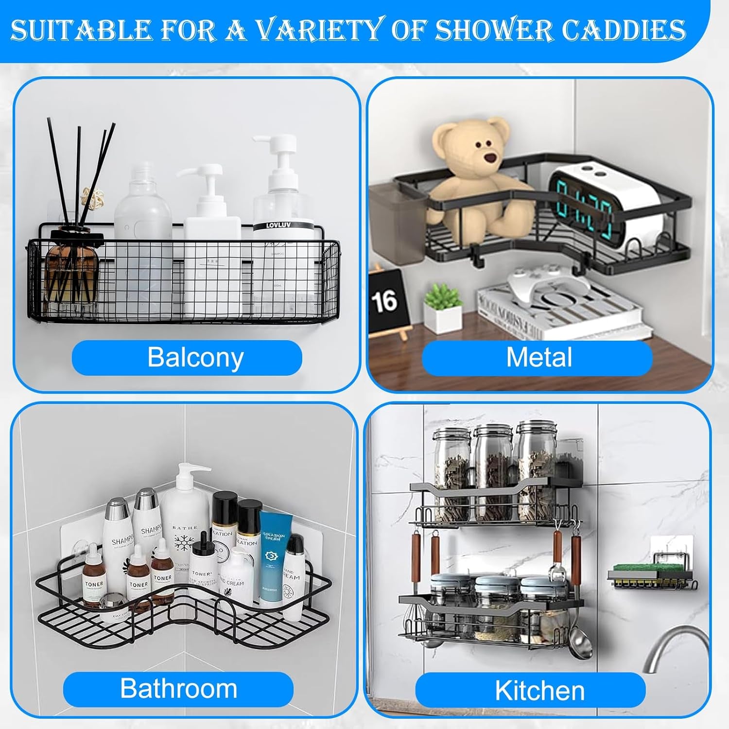 shower-caddy-adhesive-replacement-adhesive-for-shower-caddy-strong-shower-adhesive-strips-waterproof-transparent-no-drill-needed-holds-45-lbs-for-bathroom-storage-shelves-kitchen-racks-3pcs